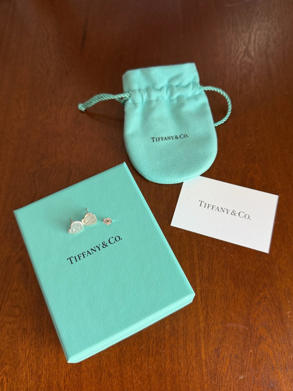 Tiffany & Co. Please Return To Tiffany Heart Earrings - Silver